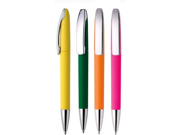 Bolígrafo bicolor en plata