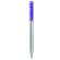 Bolígrafo plateado con clip a color lila