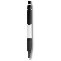 Bolígrafo personalizado con el cuerpo de color blanco y detalles en color de Stilolinea personalizado