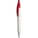 Bolígrafo con pulsador en color y clip rojo