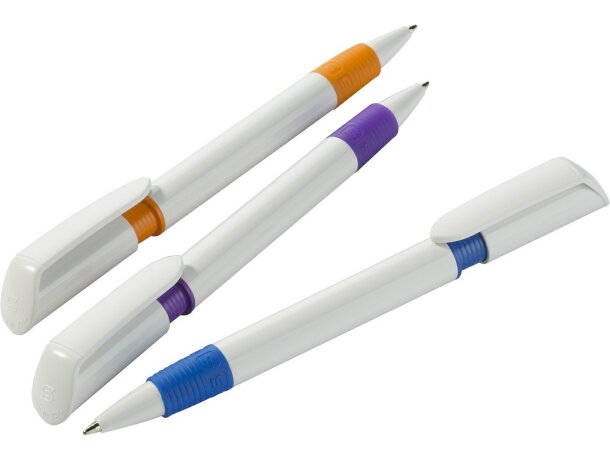 Bolígrafo S40 Cuerpo Blanco Grip Color