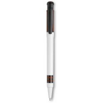 Bolígrafo de plástico con detalles en negro y colores personalizado Bolígrafo de plástico con detalles en negro y colores personalizado