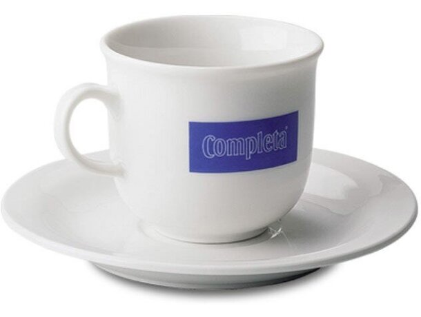 Juego de taza de café y plato en blanco mate personalizado Juego de taza de café y plato en blanco mate personalizado