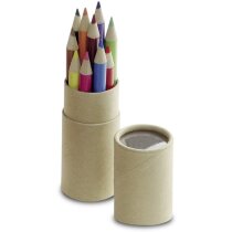 Estuche mini con 12 lápices de colores para empresas Estuche mini con 12 lápices de colores para empresas