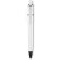 Bolígrafo Ducal White ABS brillante con logo y clip