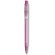 Bolígrafo con clip traslucido rosa
