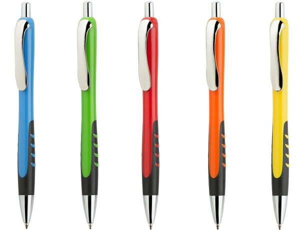 Bolígrafo Ares con Grip Y Clip Metálico