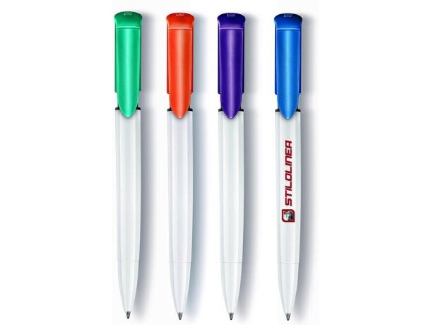 Bolígrafo con capuchón a color de Stilolinea grabado
