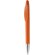 Bolígrafo giratorio con puntera cromada naranja
