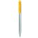 Bolígrafo plateado con clip a color amarillo