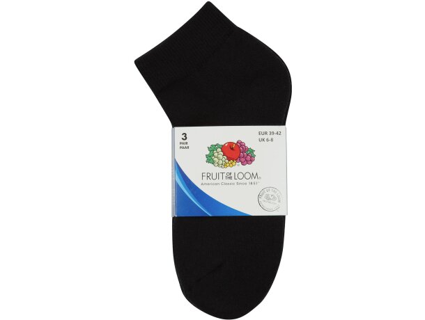 Calcetines Quarter Socks 3 Pack Negro detalle 2