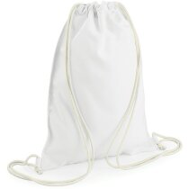 Mochila saco con cuerdas para sublimación blanca personalizado