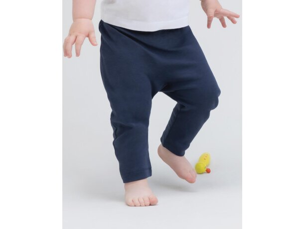 Pantalón bebé promocional para niños en viscosa. algodón orgánico 200 g/m2 Marino francés detalle 7