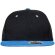 Gorra plana bronx dual con logo destacado Negro/naranja detalle 3