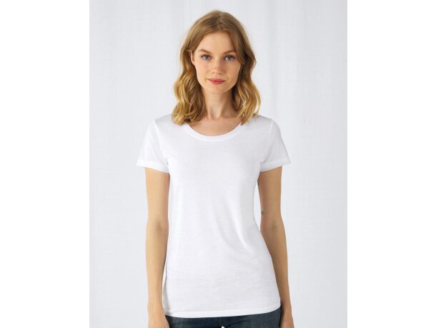 Camiseta sublimación mujer Blanco detalle 2