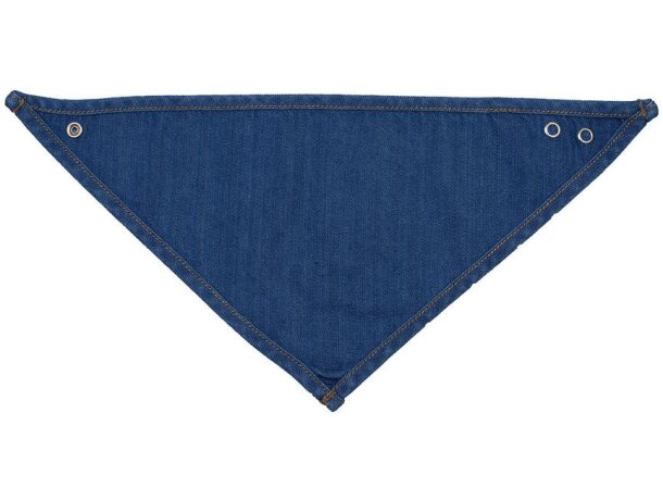 Babero bebé Denim Rocks orgánico azul con cierre de corchetes Azul danim detalle 2