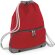 mochila con cuerdas con gran bolsillo frontal personalizada roja