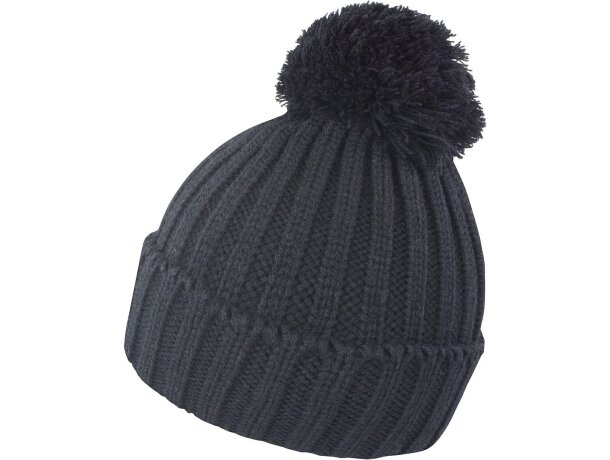 Gorro Quest poliacrílico pompón dobladillo ajustable unisex Lima detalle 3