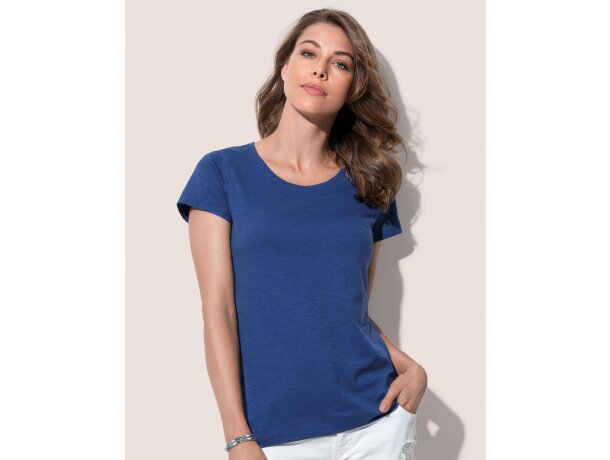 Camiseta Sharon mujer Azul pastel detalle 1