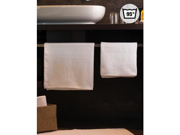 Toalla de baño personalizada de algodón para ducha 280 g/m2 Blanco detalle 1
