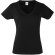 Camiseta cuello en V Valueweight de mujer negra