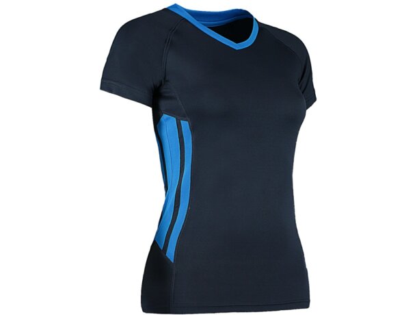 Camiseta de mujer manga corta combinada 135 gr