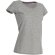 Camiseta de mujer cuello en V manga corta personalizada gris