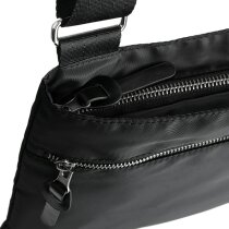 Bandolera con bolsillos con cremallera personalizada negra Bandolera con bolsillos con cremallera personalizada negra