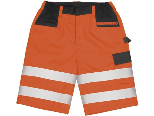 Bermuda cargo alta visibilidad sarga naranja fluorescente R328X Amarillo fluorescente detalle 1