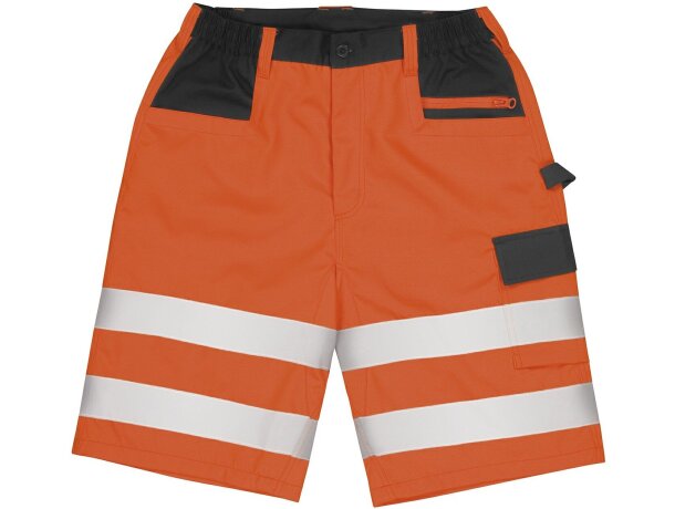 Pantalon corto de trabajo Safety Cargo Amarillo fluorescente detalle 1