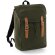 Mochila estilo vintage con acolchado para ordenador Verde militar