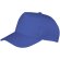 Gorra de poliester modelo sencillo con 5 paneles azul royal