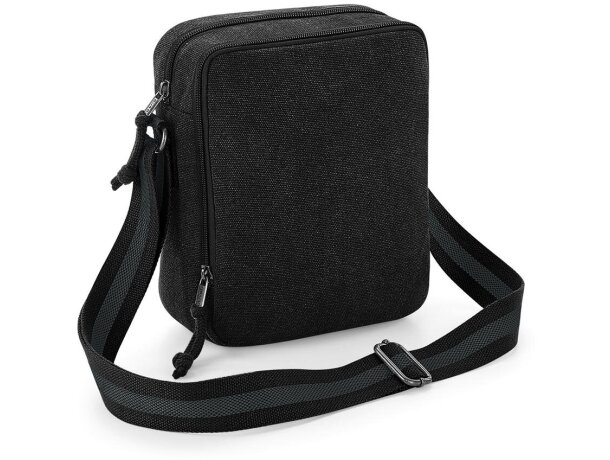 Bandolera vintage lona lavada algodón con cremallera ajustable Sahara detalle 6