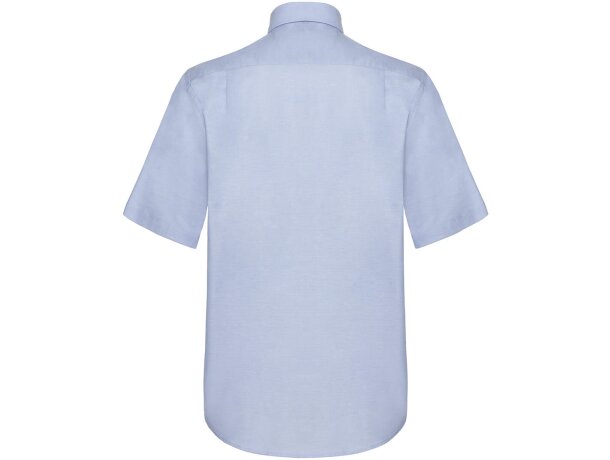 Camisa Oxford manga corta hombre Azul oxford detalle 2