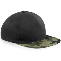 Gorra moderna con visera camuflaje negra