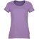 Camiseta de mujer cuello canalé lila