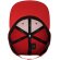 Gorra Snapback 6 panles ajustada Rojo detalle 9