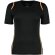 Camiseta de mujer manga corta detalles de color 135 gr personalizada negra