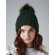 Gorro con pom pom unisex Salvia verde detalle 5