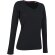 Camiseta manga larga de mujer 170 gr personalizada negra