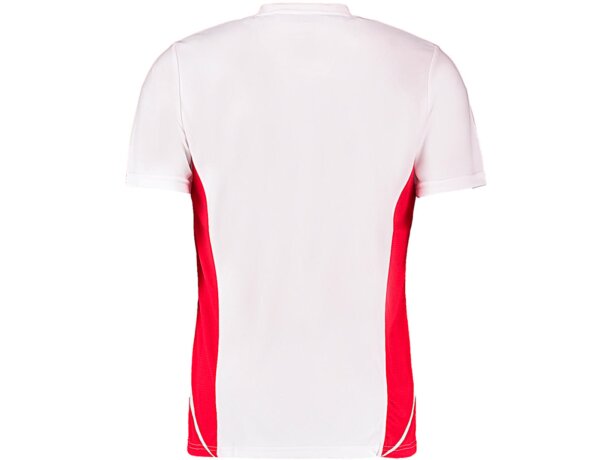 Camiseta técnica Cuello V Gamegear Cooltext grabada natural/rojo