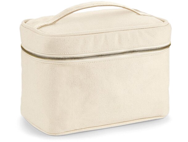 Neceser Vanity cremallera completa algodón peinado 407g 5 litros Natural detalle 4