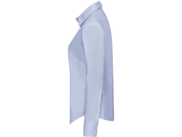 Camisa Oxford manga larga mujer Azul oxford detalle 3