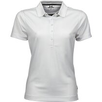 Polo técnico de mujer manga corta personalizado blanco Polo técnico de mujer manga corta personalizado blanco