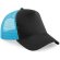 Gorra sencilla con 5 paneles y rejilla trasera Beechfield Celeste/negro