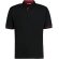 Polo unisex contrastado tejido mixto 220 gr personalizado negro y rojo