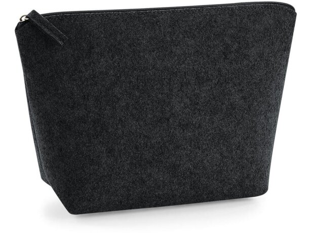 Neceser Musselburgh de fieltro poliéster con cremallera a juego Gris deportivo detalle 3