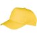 Gorra de poliester modelo sencillo con 5 paneles amarillo