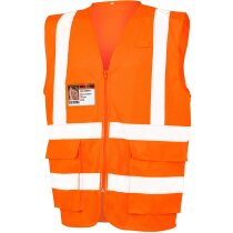 Chaleco reflectante malla transpirable naranja