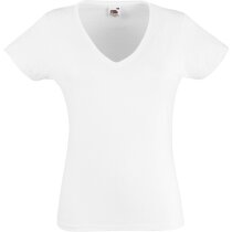 Camiseta cuello en V Valueweight de mujer